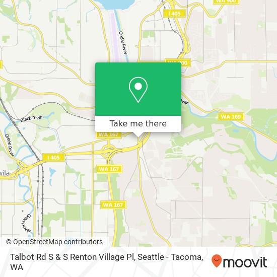 Mapa de Talbot Rd S & S Renton Village Pl