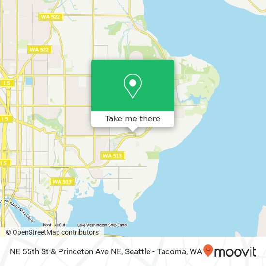 NE 55th St & Princeton Ave NE map