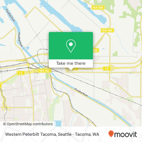 Western Peterbilt Tacoma map