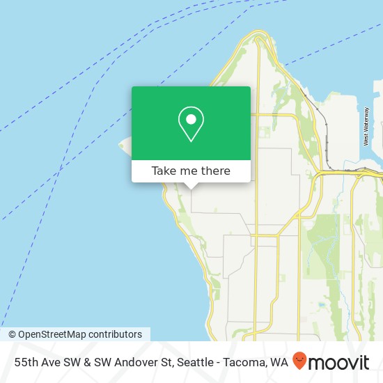 55th Ave SW & SW Andover St map