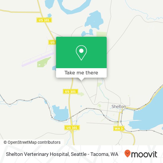 Mapa de Shelton Verterinary Hospital