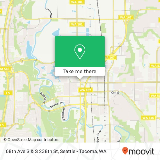 68th Ave S & S 238th St map