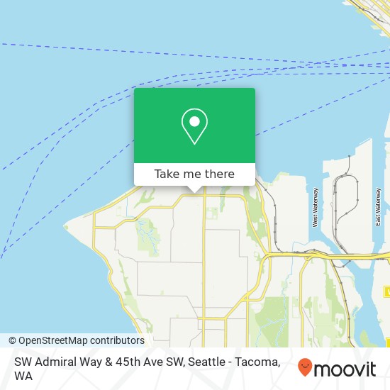 SW Admiral Way & 45th Ave SW map