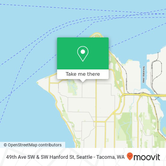 49th Ave SW & SW Hanford St map