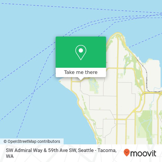 Mapa de SW Admiral Way & 59th Ave SW