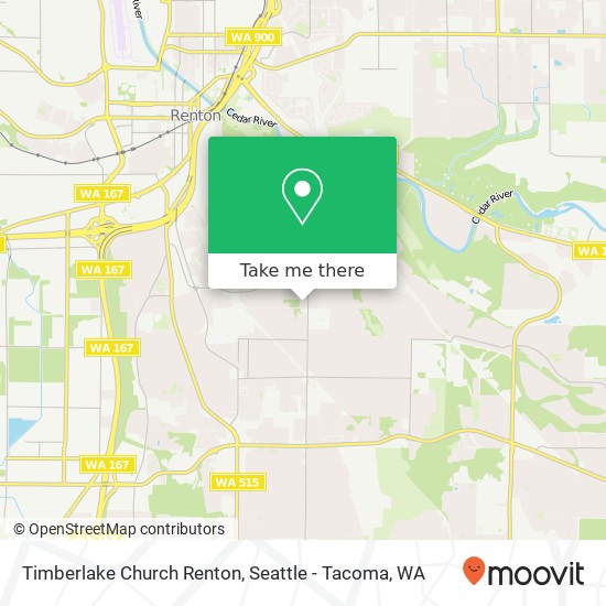 Mapa de Timberlake Church Renton