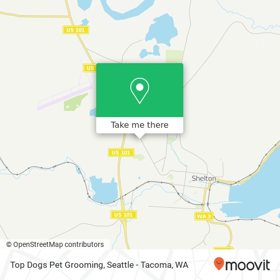 Mapa de Top Dogs Pet Grooming