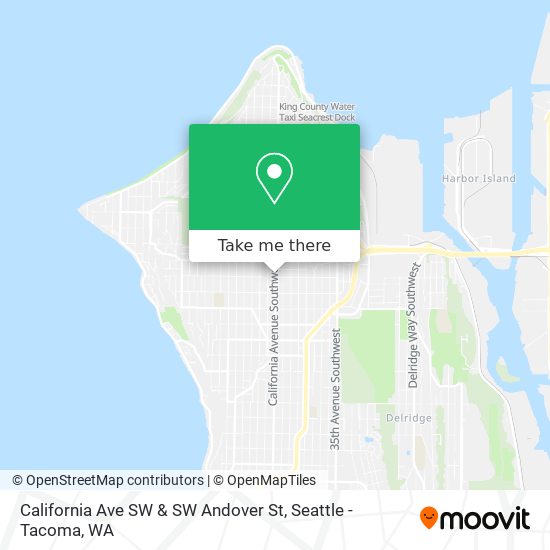 Mapa de California Ave SW & SW Andover St