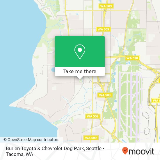 Mapa de Burien Toyota & Chevrolet Dog Park