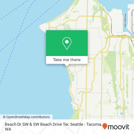 Beach Dr SW & SW Beach Drive Ter map