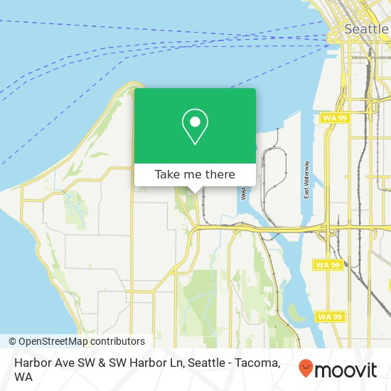 Mapa de Harbor Ave SW & SW Harbor Ln