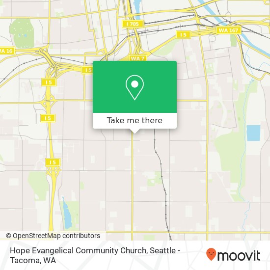 Mapa de Hope Evangelical Community Church