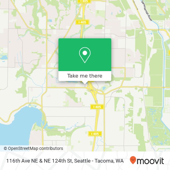 116th Ave NE & NE 124th St map