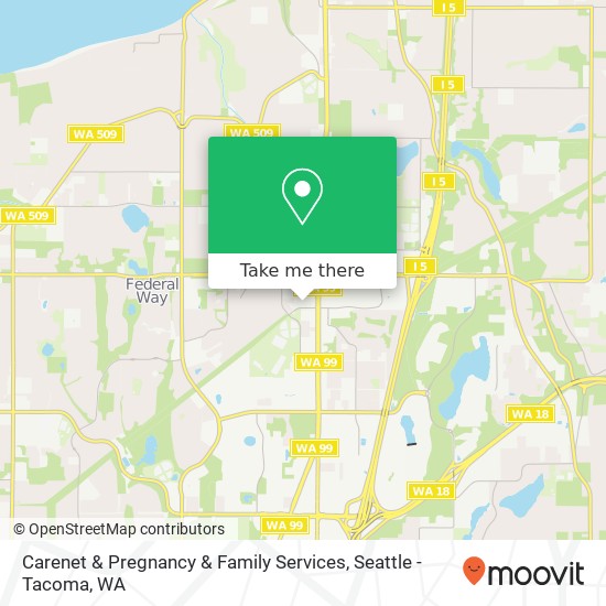 Mapa de Carenet & Pregnancy & Family Services