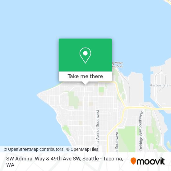 Mapa de SW Admiral Way & 49th Ave SW