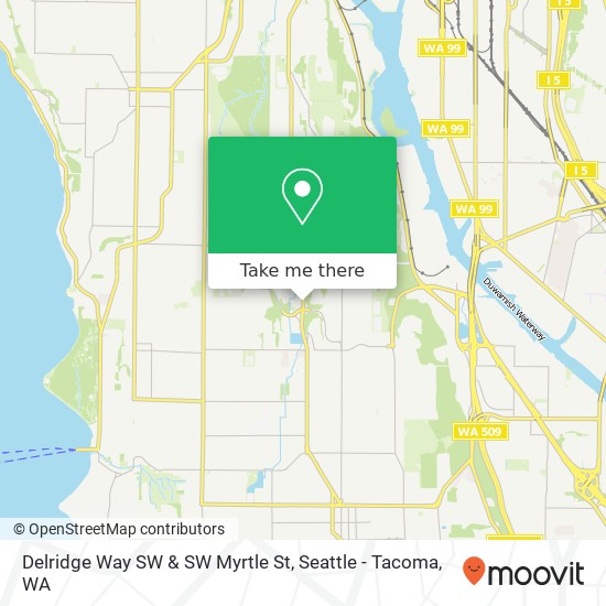 Mapa de Delridge Way SW & SW Myrtle St