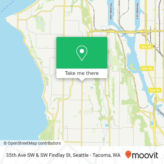 35th Ave SW & SW Findlay St map