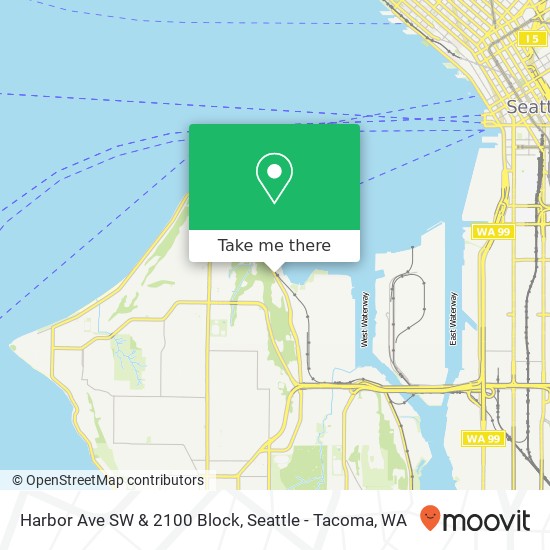 Mapa de Harbor Ave SW & 2100 Block