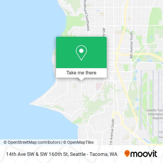 14th Ave SW & SW 160th St map