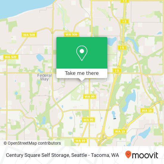 Mapa de Century Square Self Storage