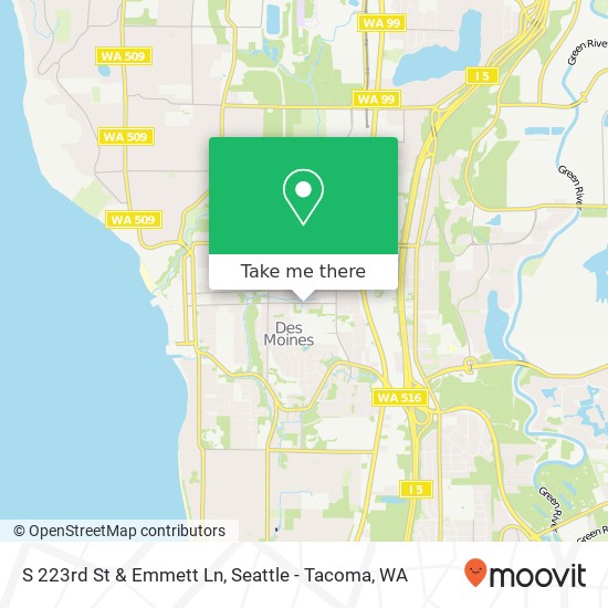 S 223rd St & Emmett Ln map