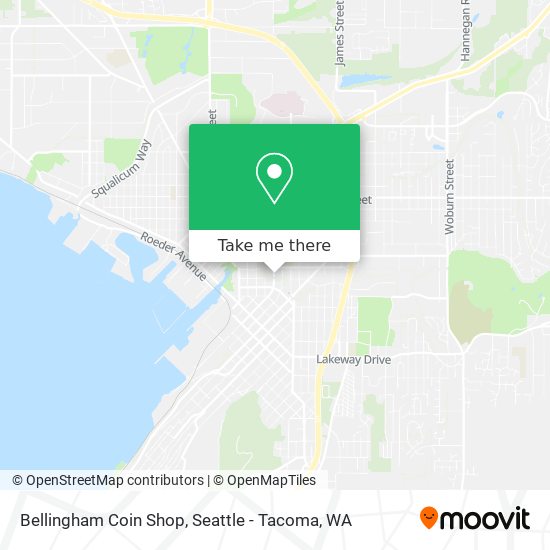 Mapa de Bellingham Coin Shop