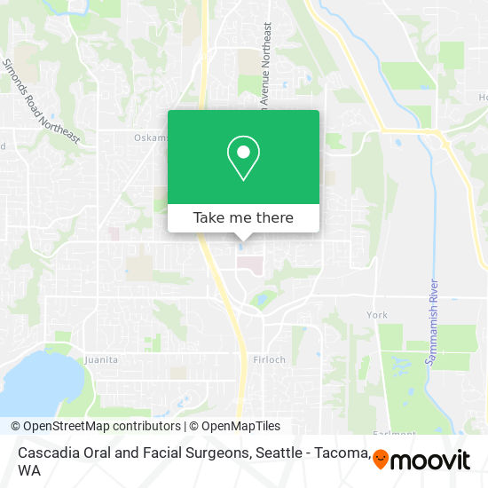 Cascadia Oral and Facial Surgeons map