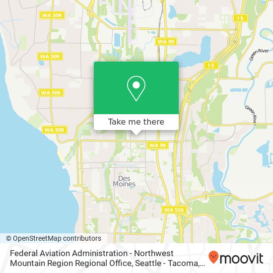 Mapa de Federal Aviation Administration - Northwest Mountain Region Regional Office