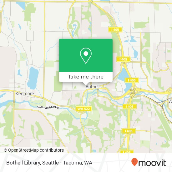 Bothell Library map