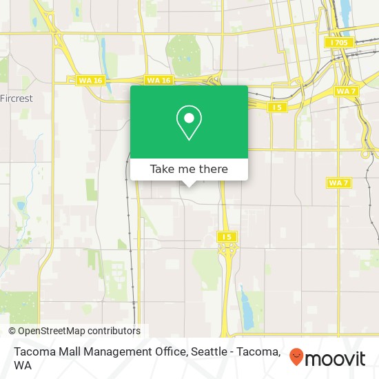 Tacoma Mall Management Office map