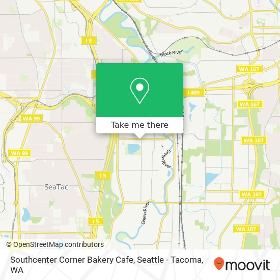 Mapa de Southcenter Corner Bakery Cafe