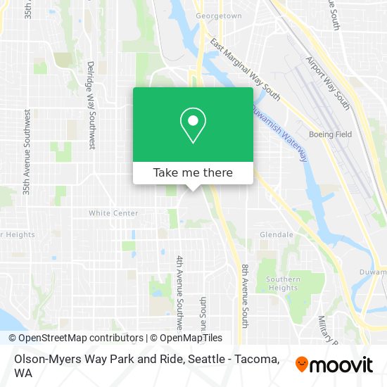 Olson-Myers Way Park and Ride map