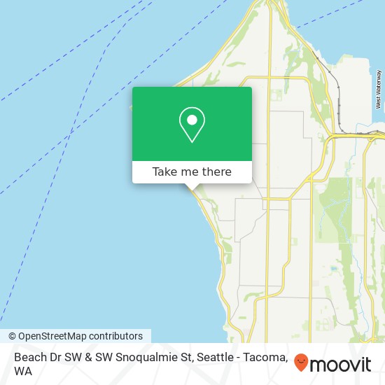 Mapa de Beach Dr SW & SW Snoqualmie St