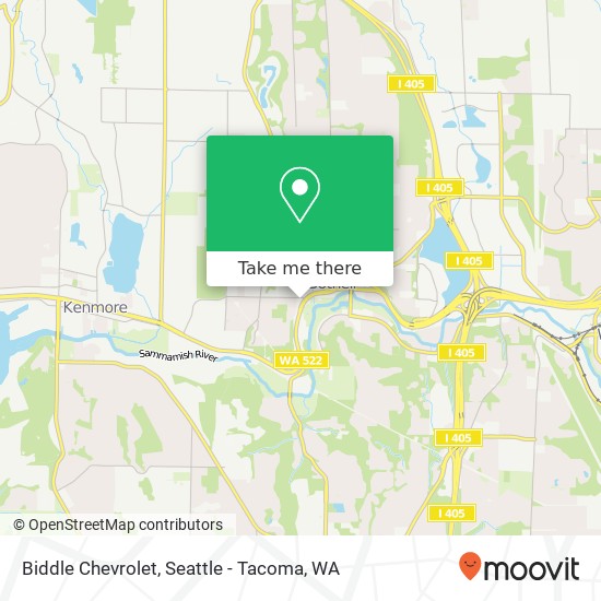 Biddle Chevrolet map