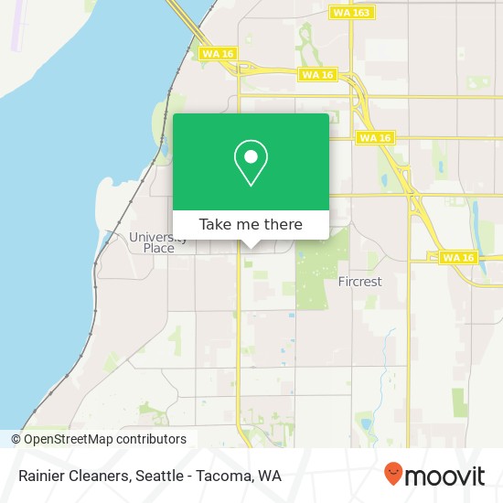 Rainier Cleaners map