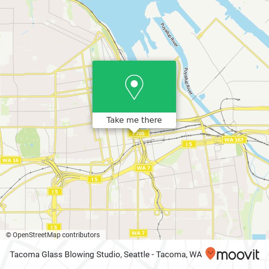 Mapa de Tacoma Glass Blowing Studio