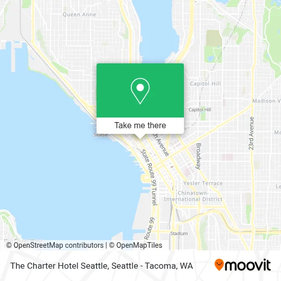 The Charter Hotel Seattle map