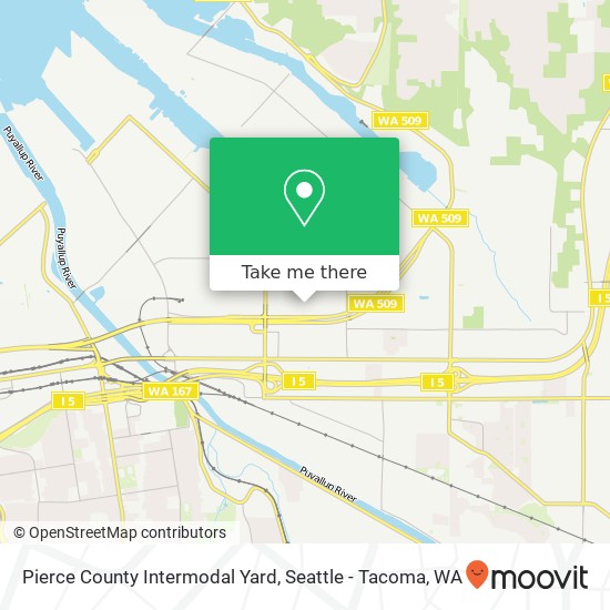 Pierce County Intermodal Yard map