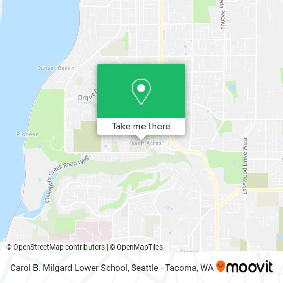 Mapa de Carol B. Milgard Lower School