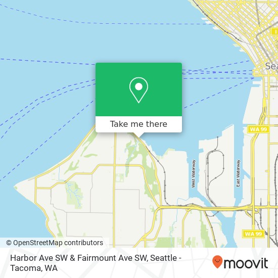 Mapa de Harbor Ave SW & Fairmount Ave SW