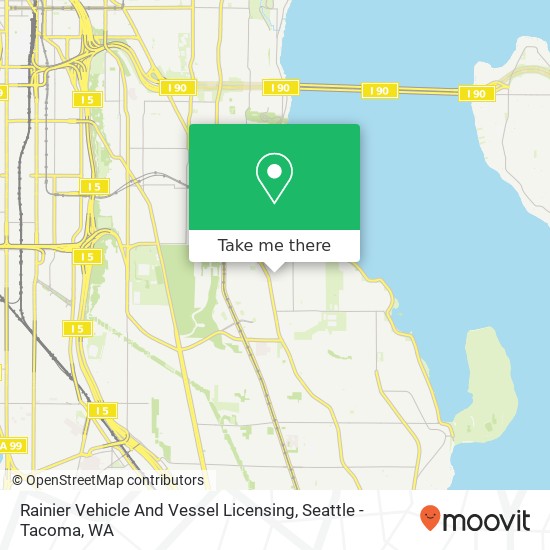 Rainier Vehicle And Vessel Licensing map