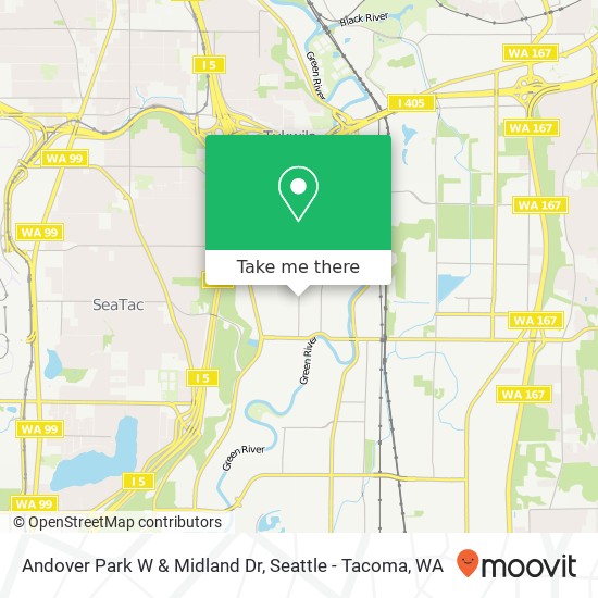 Andover Park W & Midland Dr map