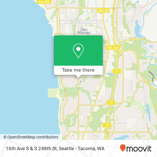 16th Ave S & S 248th St map