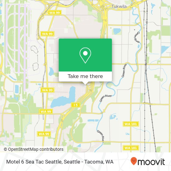 Mapa de Motel 6 Sea Tac Seattle