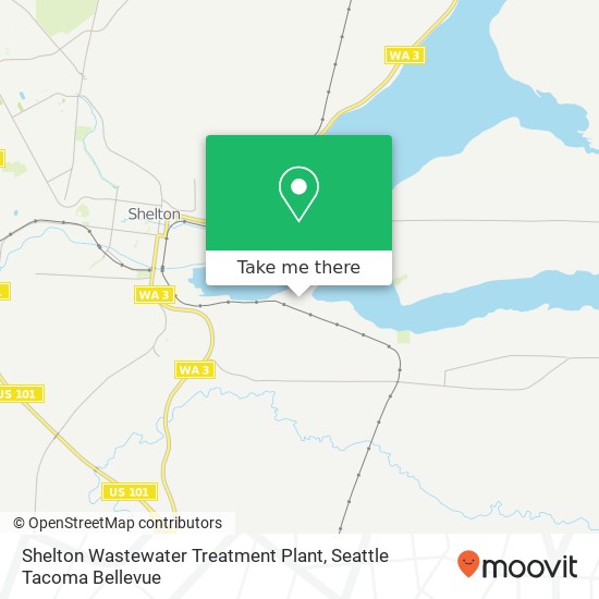 Mapa de Shelton Wastewater Treatment Plant