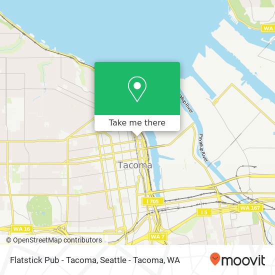 Mapa de Flatstick Pub - Tacoma