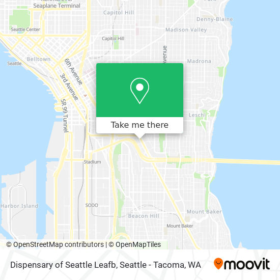Dispensary of Seattle Leafb map