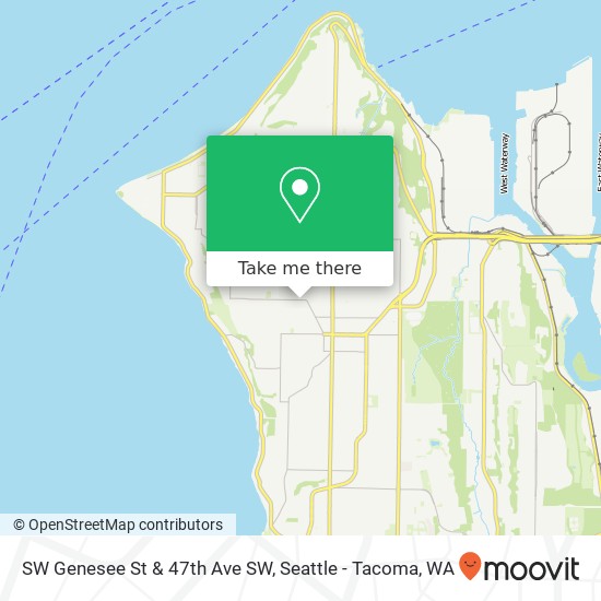 SW Genesee St & 47th Ave SW map