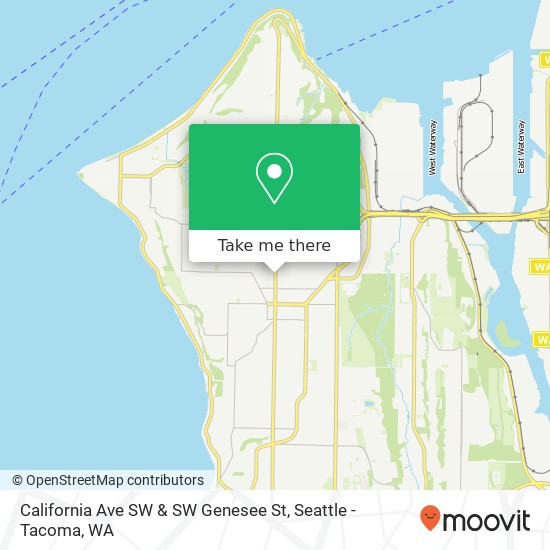 California Ave SW & SW Genesee St map