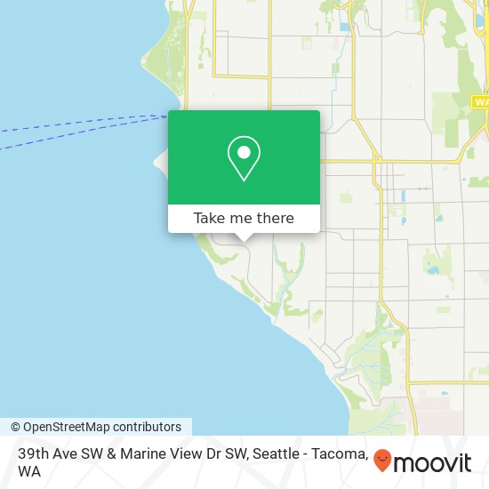 39th Ave SW & Marine View Dr SW map